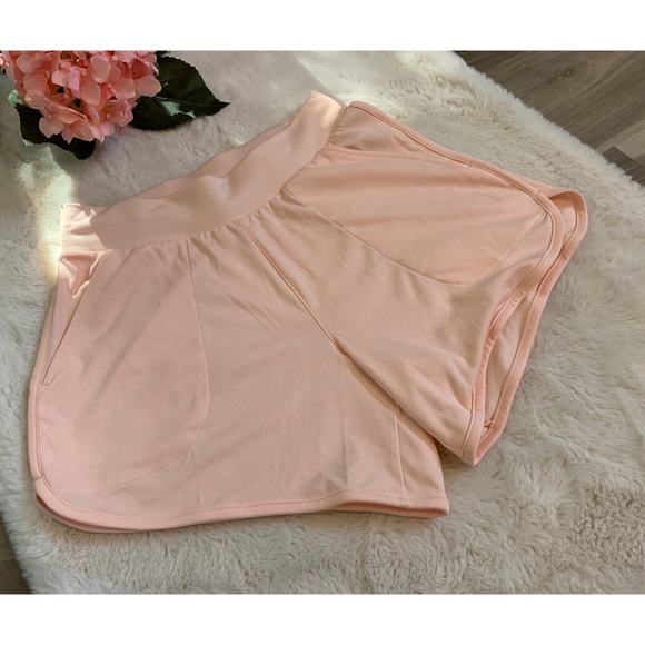 Small, Nike, peachy pink π soft athletic shorts with pockets - Picture 2 of 13